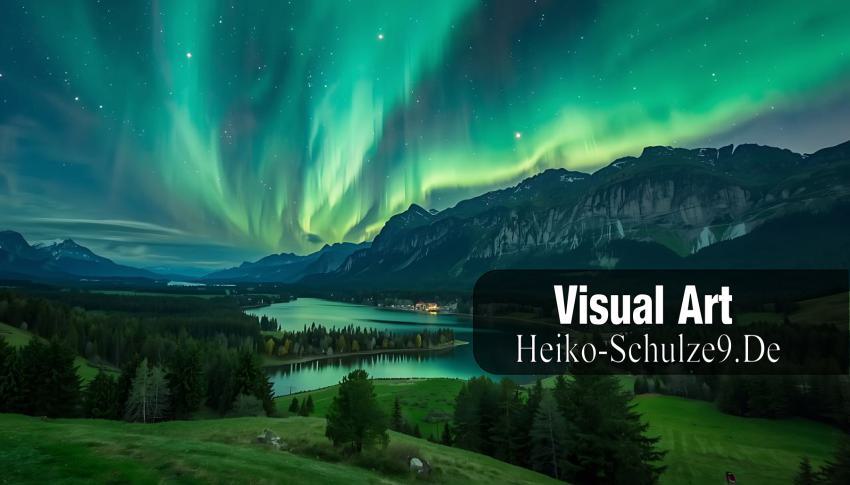 sächsischen Schweiz mit Polarlichter