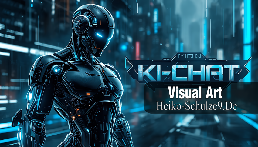 Cyborg oder Roboter vor einem Hightech-Hintergrund