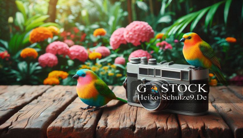 Kamera und mit Vögel