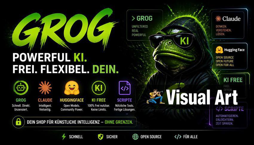 KI-Plattform mit Frosch-Design