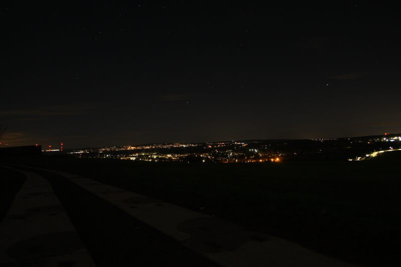 Oelsnitz/Erzgebirge in der Nacht
